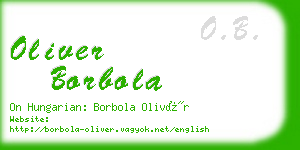 oliver borbola business card
